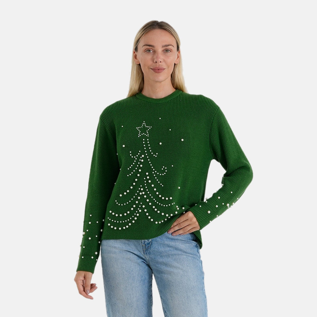 La Marey Christmas Tree Jumper (Size - XL) - Green