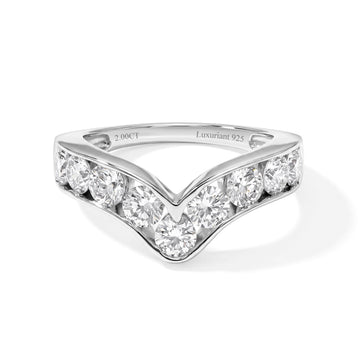 Luxuriant Lab Grown Diamond Ring in Rhodium OverlaySterling Silver  2.000  Ct.