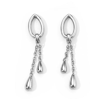 Lucy Q - Dangling Earring with Push Back in in Rhodium Overlay Sterling Silver