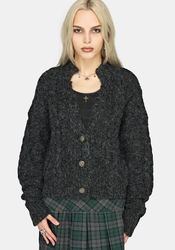 Iona Chunky Cable Knit Cardigan